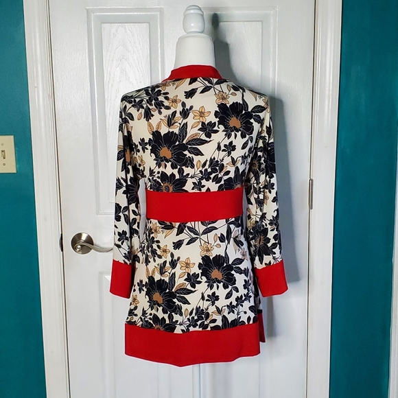 Vintage Cocomo Floral V Neck Tunic Top Small - Picture 5 of 9